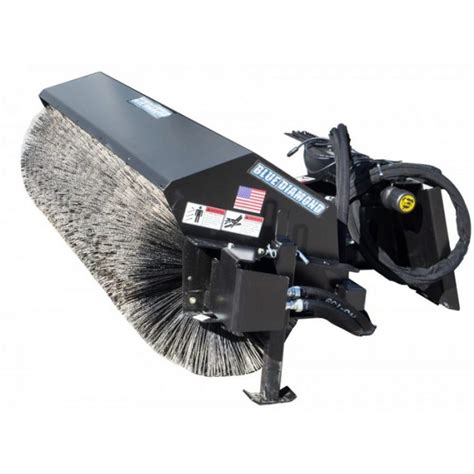 skid steer attachment rotary broom|hydraulic broom for skid steer.